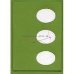 3 stuks passe-partout drieluik kaart 3 ovale uitsnijding met envelop