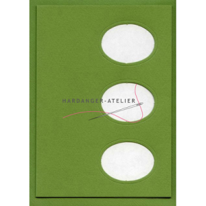 3 stuks passe-partout drieluik kaart 3 ovale uitsnijding met envelop