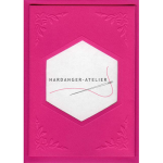 3 stuks passe-partout drieluik kaart 6-kant uitsnijding met envelop embossing
