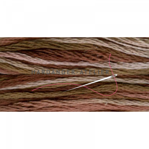 DMC 417 mouliné Color Variations   In kleur overlopend borduurgaren splijtgaren splijtzijde  