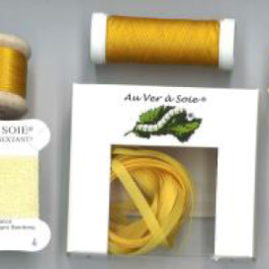 Au Ver à Soie zijdegaren zijden borduurgaren pack decouverte proefpakketje zijdelint 4 mm.
