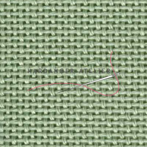 Bellana 8 draads Zweigart 20 count art. 3256.618 Lichtgroen (Mossgreen) handwerkstof hardangerstof evenweave aftelbare stof
