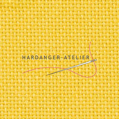 Lugana 10 draads Zweigart 25 count art. 3835.205 Eigeel (Maize) handwerkstof hardangerstof evenweave aftelbare stof