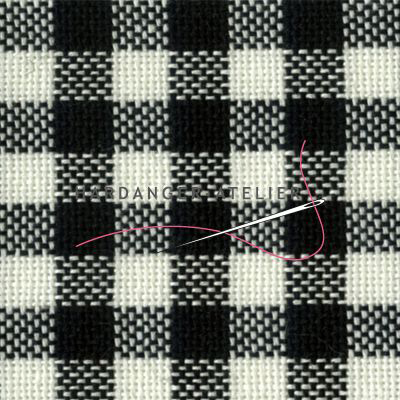 Murano Carré 12.6 draads Zweigart 32 count art. 7663.7289 Zwart-Wit (Black-White) handwerkstof ruitenstof evenweave aftelbare stof