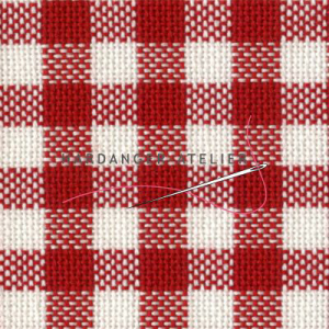 Murano Carré 12.6 draads Zweigart 32 count art.7663.9219 Rood-wit( Red-White)  handwerkstof ruitenstof evenweave aftelbare stof
