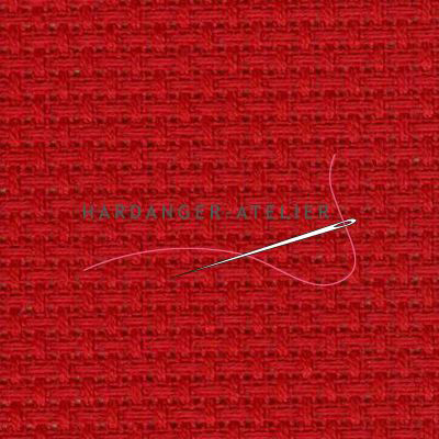 Pearl-Aïda 4.35 draads kruisje Zweigart 11 count art. 1007.954 Rood (Red) handwerkstof aftelbare stof Aïdastof borduurstof fabrics borduurlinnen dubbeldraads Aïdastramien