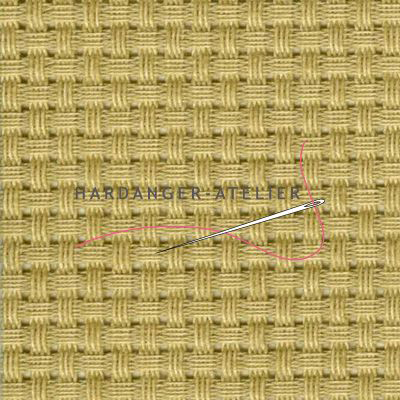 Aïda Herta 2.45 draads kruisje Zweigart 6 count art. 3611.3740 Zand (Parchment) handwerkstof aftelbare stof Aïdastof borduurstof fabrics borduurlinnen dubbeldraads Aïdastramien