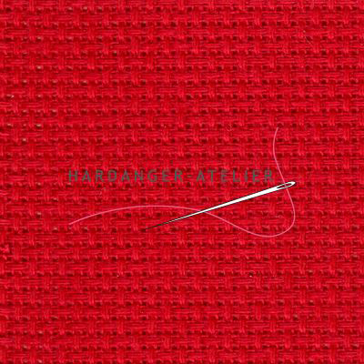 Fein-Aïda 7 draads  Zweigart 18 count art. 3793.9003 Rood (Red) handwerkstof aftelbare stof