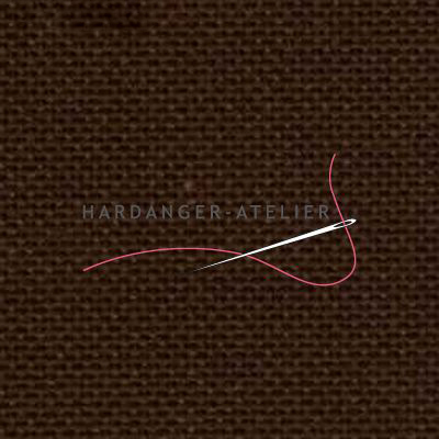 Lugana 10 draads Zweigart 25 count art. 3835.9024 Donkerbruin (Dark Chocolate) handwerkstof hardangerstof evenweave aftelbare stof