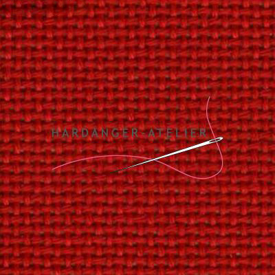 Bellana 8 draads Zweigart 20 count art. 3256.954 Rood (Red) handwerkstof hardangerstof evenweave aftelbare stof