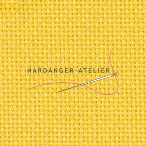 Lugana 10 draads Zweigart 25 count art. 3835.205 Eigeel (Maize) handwerkstof hardangerstof evenweave aftelbare stof