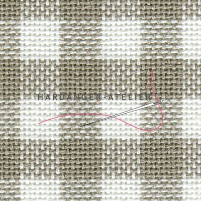 Murano Carré 12.6 draads Zweigart 32 count art. 7663.1012 Beige-Wit (Beige-White) handwerkstof hardangerstof evenweave aftelbare stof